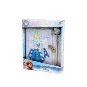 Bestseller: Set di Cancelleria per Bambini con Penna Decorata, Diario con Paillettes, Cartoleria Kawaii per Scuola, Regali per Ragazze a Tema Frozen - Product Image 1
