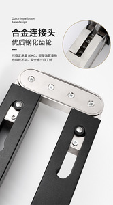 GQK Foldable <b>Table</b> Hardware Aluminum Alloy Construction Black Finish Luxury Style Space Saving Easy Installation Invisible Right - Product Image 3