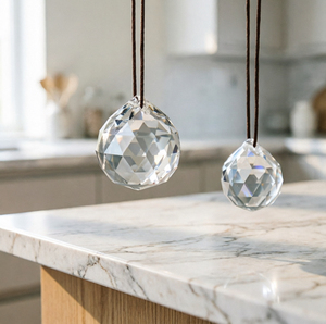 Colgante de bola facetada de <span class=keywords><strong>cristal</strong></span> K9 para candelabros y decoración de ventanas - Atrapasol de prisma arcoíris, adorno colgante DIY para el hogar y bodas - Product Image 1