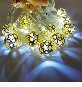 Indoor Outdoor Warm White String <strong>Lights</strong> Modern Iron Hollow <strong>Small</strong> Ball 3M/6M Rechargeable IP44 <strong>Battery</strong> <strong>Powered</strong> Holiday Garden - Product Image 3