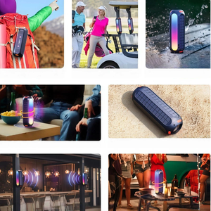 Alecter Solar <b>Bluetooth</b> <b>Speaker</b> Wireless Charging IPX6 Waterproof 3600mAh Battery 612g ABS+Silicone <b>Portable</b> Outdoor LED Light - Product Image 6