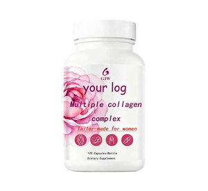 マルチコラーゲンプロテインパウダーとカプセル、オーガニック、ビーガン、カスタマイズ可能なハーブサプリメント、美容、育毛、健康サポート用 - Product Image 1