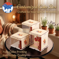 Caja para Pastel de Cumpleaños Personalizable de Doble Capa, Reciclable, con Impresión a Cuatro Colores, Estilo Celebridad de Internet