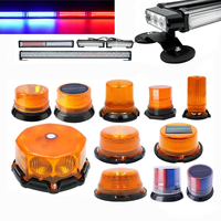Nuevo Auto 12V/24V LED giratorio luces de baliza de emergencia señal intermitente techo ambulancia camión estroboscópico imán montado IP67 impermeable