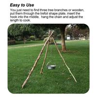 Baiyuheng Camping trépied chasse voyage Camping accessoires barbecue trépied Kit Camping Portable feu de camp équipement et équipement