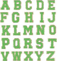 Lettres autocollantes écologiques de 5,5 cm, initiales en fer, autocollantes 3M, personnalisées, 26 lettres de l'alphabet, patchs brodés en chenille, fleurs, vêtements