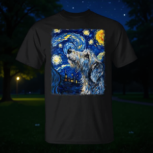 T-shirt avec peinture de nuit étoilée de chien chien de chasse irlandais - Product Image 3