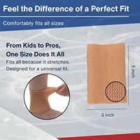 Manchons de protection en gel pour cheville couleur kaki – Chaussettes de patinage rembourrées de qualité supérieure avec soutien du tendon d'Achille et protection du talon pour le patinage artistique et le hockey sur glace