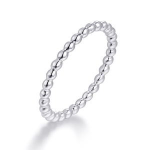 Kirin Juwelen Fijne Rekbare 14K Goud Gevulde <span class=keywords><strong>Spacer</strong></span> Kraal Stapelbare 925 Zilveren Vinger <span class=keywords><strong>Ring</strong></span> - Product Image 4