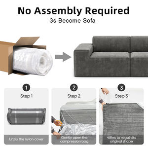 Compressed <strong>Sectional</strong> <strong>U</strong> <strong>Shape</strong> Compression <strong>Sofas</strong> for Living Room Modular <strong>Sectional</strong> Vacuum Packed <strong>U</strong> <strong>Shape</strong> <strong>Sofa</strong> in Box Modular Luxo - Product Image 3