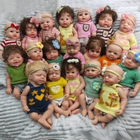 Boneka Bayi Reborn Silikon Utuh 12 inci, Realistis, Lembut, Rambut Mikro-Rooted, Bayi Baru Lahir Tertidur, untuk Kolektor Perempuan
