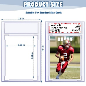 Hot Selling Acrylic Trading <b>Cards</b> <b>Protector</b> Case Acrylic Clear Graded <b>Card</b> Holders Label Position Hard <b>Card</b> Sleeves - Product Image 3