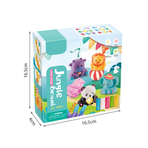 12-stelo di colore modellazione giocattolo in argilla per bambini Playdough Jungle carnevale creazioni animali divertimento educativo e creatività per i bambini - Product Image 6