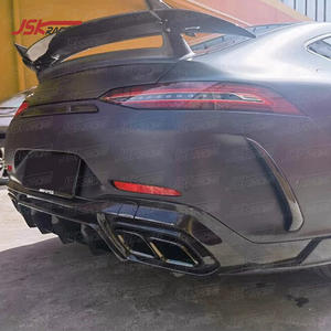 Canards de pare-chocs arrière en fibre de carbone <span class=keywords><strong>s</strong></span>èche de Style Topcar pour 2019-2022 Mercedes Benz <span class=keywords><strong>AMG</strong></span> GT50 GT53 GT63S (uniquement pare-chocs Topcar) - Product Image 5