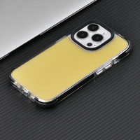 Nouveau translucide mat dur PC Anti-jaunissement noir Tpu TPE couverture de téléphone défenseur de qualité militaire pour iPhone 15 Pro Max