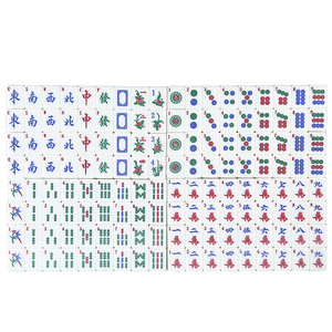 Fichas de Mahjong de 34 mm, Versión Ancha de Melamina, Juego Portátil de Viaje con Estuche de Cuero - Product Image 5