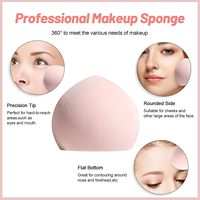 Éponge de maquillage personnalisable en forme de pêche rose, grande, douce, sans latex, lavable, pour fond de teint, vente en gros