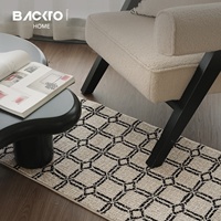 BACKTO Retro-Stil Acryl Wilton Teppich - Abstrakte/Geometrische Muster Luxuriös Hochwertig für Wohnzimmer & Villa