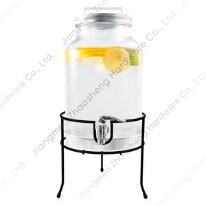 Çelik demir masaüstü tezgah su içecek dağıtıcı standı kolay ayakta tipi içme şişesi raf Metal filtre cam kavanoz - Product Image 3