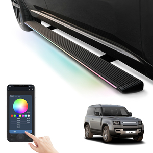 Super <span class=keywords><strong>precio</strong></span> luces LED coche Padel sideSteps estribos eléctricos retráctiles para <span class=keywords><strong>2023</strong></span> <span class=keywords><strong>Land</strong></span> <span class=keywords><strong>Rover</strong></span> <span class=keywords><strong>Defender</strong></span> 110/90/130 - Product Image 2