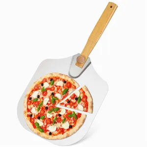 Pelle à Pizza perforée en acier inoxydable, palette de pelle pliante en Aluminium Extra Large métal en Aluminium pour la cuisson maison