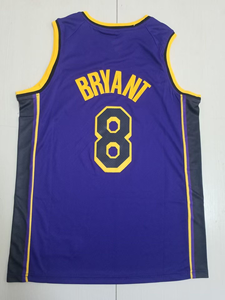 Maillots de basket-ball classiques cousus de haute qualité pour hommes, Amérique, 24 <span class=keywords><strong>Bryant</strong></span>, rétro, jaune or, violet, <span class=keywords><strong>noir</strong></span>, 24, avec logo - Product Image 3