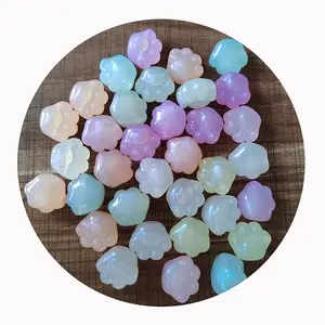 Luminous Acrylic Beads Glow In Dark Candy Butterfly Cloud Flower Loose Spacer Bead Plastic Jewelry Supplies