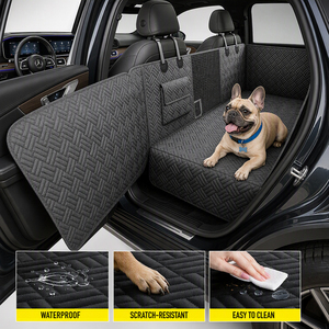 Housse de siège de <span class=keywords><strong>voiture</strong></span> imperméable pour <span class=keywords><strong>chien</strong></span>, pour <span class=keywords><strong>coffre</strong></span> de SUV, résistante aux rayures, tapis matelassé, facile à nettoyer, protection de voyage pour animaux de compagnie, gris - Product Image 1