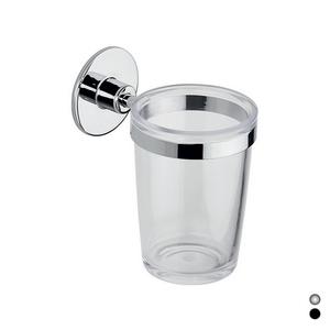 Soporte para cepillos de dientes cromado de 8 cm de ancho y 20 cm de alto, accesorio de baño para montar en la pared - Product Image 2