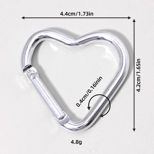 Love Heart Spring Hook Aluminum Alloy Carabiner Heart Shaped Portable Eco-Friendly Sports for Backpack Kettle High Quality - Product Image 4