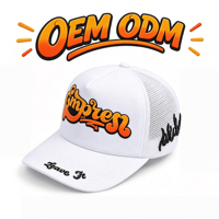 Casquette de golf 5 panneaux en mousse et maille, personnalisable avec logo brodé, vente en gros