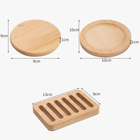 Ensemble de sous-verres minimalistes en bambou, support créatif pour cérémonie du thé, présentoir en bois pour tasses à thé, support isolant thermique pour boissons