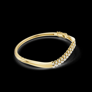 Bracelet en diamant de laboratoire torsadé élégant en or 14K ou 18K, bijoux de luxe étincelants pour femmes - Product Image 1