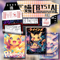Rare Crystal <strong>Pokemoned</strong> Tear-off Tabs First Partner <strong>Best</strong> <strong>Selling</strong> Dream Chinese Non Tcg Cards Booster Packs Collectibles Gift Box