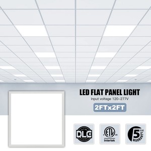 2x2 <b>LED</b> <b>Light</b> Flat Panel 20W-40W 5 Color Temps 2.7K-5.7K <b>Dimmable</b> Recessed Drop <b>Ceiling</b> <b>Lights</b> in Fixture for Office ETL DLC - Product Image 1