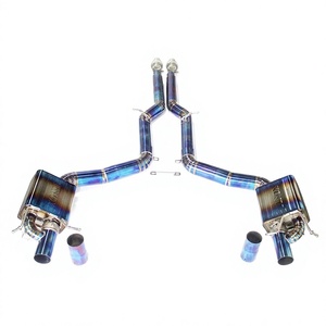 Sistema de escape completo Vortex Racing Burnt Blue Titanium para Benz W205 C63 AMG 4.0TT V8, piezas de modificación de sonido agresivo. - Product Image 1
