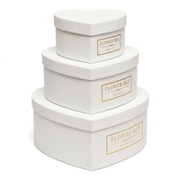 Boîte à fleurs en forme de cœur de luxe, boîte cadeau florale en papier personnalisée