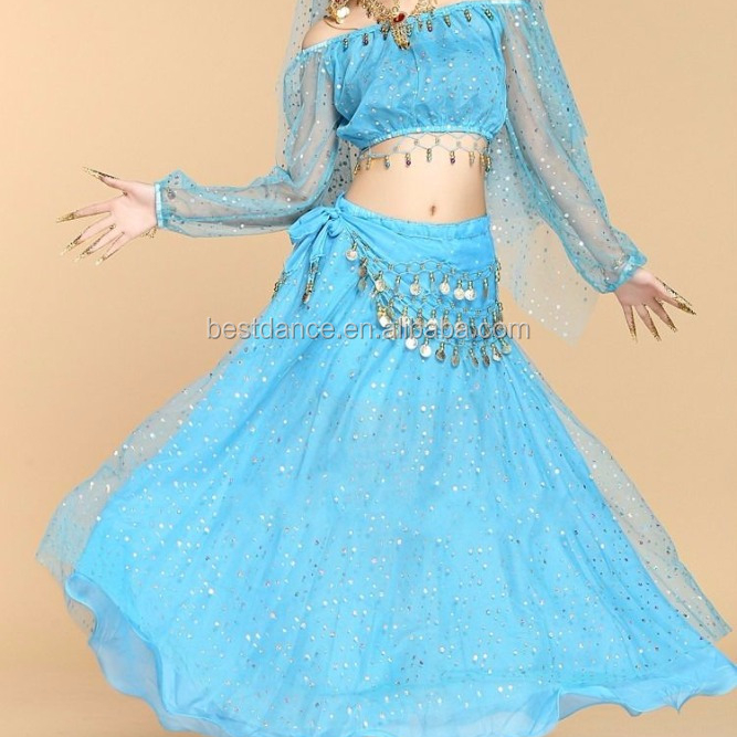 Arabic Belly Dance Costume Dress Set for Women Performances