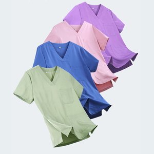 Ensemble de gommage d'allaitement chirurgien facile STRETCH uniforme médical chirurgical médecin infirmière pour femmes hommes tunique sanitaire dentaire clinique tenue - Product Image 1