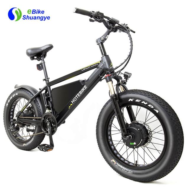 20 Inch Fat Tire Motorcycle Bike Electric 36V/48V 250W-750W 40-60km/h Disc Brakes LCD Display Aluminum Fork Ebike