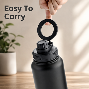 OEM 32oz Stainless Steel Wide Mouth Vacuum Flask 1000ml Magnetic Lid Camping Gym Sport <b>Double</b> <b>Wall</b> Reusable Ceramic Inner - Product Image 4