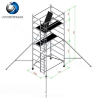 Échafaudage en acier mobile de Ringlock de cadre de H d'échelle multi-usage d'installation facile