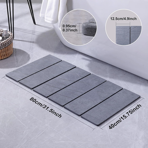 Nachhaltige Luxus-Diatomeenerde-Matten Kompakt und Leicht zu Verstauen <span class=keywords><strong>Kieselgur</strong></span>-Badematte für das Badezimmer - Product Image 2