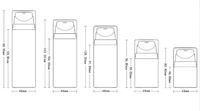 Bouteilles de voyage personnalisées en PP avec pompe à vide pour lotion, en plastique, 30/50/100/120 ml, pour crème corporelle bébé, hydratant, et écran solaire sans air