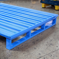 CASE CARTER OEM Palette en acier industriel robuste en métal 1200x1000 Capacité de 1000 kg Transport durable pour atelier et entrepôt