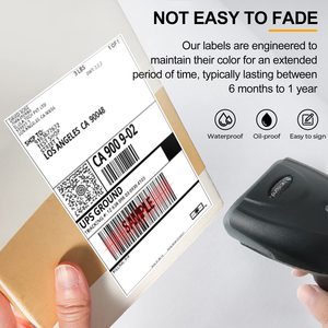 Tái Sử Dụng 4X6 Fan Gấp Trực Tiếp Máy In Nhiệt Nhãn Không Thấm Nước Dính Dán Gói 500 Cho Vận Chuyển Trực Tiếp - Product Image 4