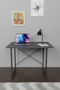 Bureau d'ordinateur avec étagères pour étudiants, bureau d'étude moderne pour ordinateur de bureau - Product Image 3