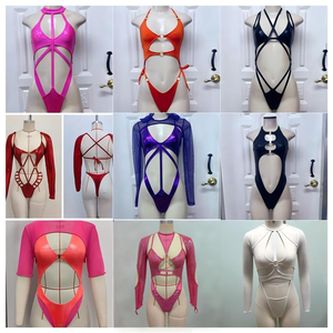 Combinaison personnalisée style Caraïbes, tenue de carnaval, maillot de bain métallisé brillant, tenue du lundi, tenue du <span class=keywords><strong>mardi</strong></span>, monokini caribéen - Product Image 4