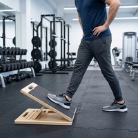 Planche inclinée en bois massif sur mesure, idéale pour la rééducation et les exercices, et autres articles de quincaillerie.