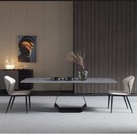 Table à manger en marbre pour la maison, restaurant, ensemble de table à manger